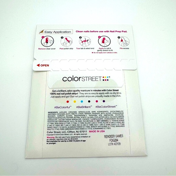 *Retired* Color Street: Reindeer Games (Petite) | Christmas Holiday Winter Santa - Picture 4 of 9